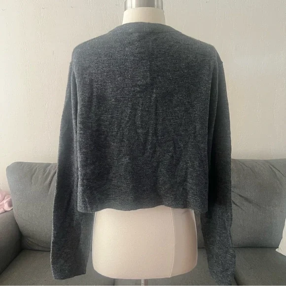 NWT Heather Charcoal Softspoke Wilfred Aritzia Cardigan - Picture 5 of 13